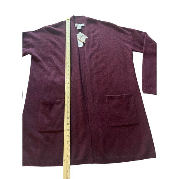 NWT Magaschoni 100% Cashmere Cardigan Sweater Red Wine M - Picture 4 of 10